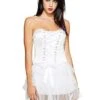 Front Lace-Up Corset - White