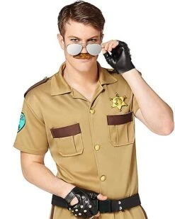Adult Sergeant Short Pants Cop Costume 6 Adult Sergeant Short Pants Cop Costume -Christmas Central 01248533 c