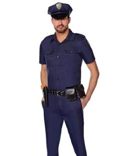 Adult Police Officer Costume - Deluxe -Christmas Central 01261387 a