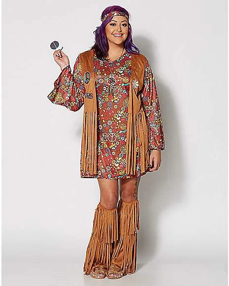 Adult Peace And Love Hippie Costume 2 Adult Peace And Love Hippie Costume - Image 2