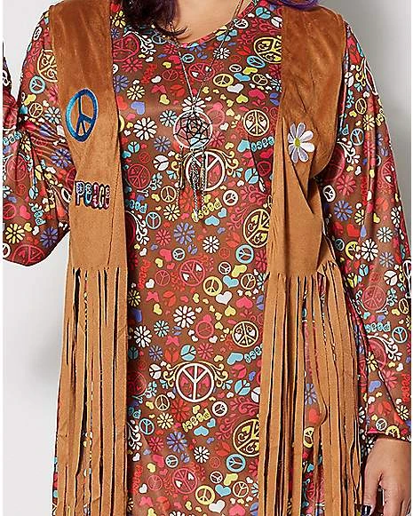 Adult Peace And Love Hippie Costume 3 Adult Peace And Love Hippie Costume - Image 3