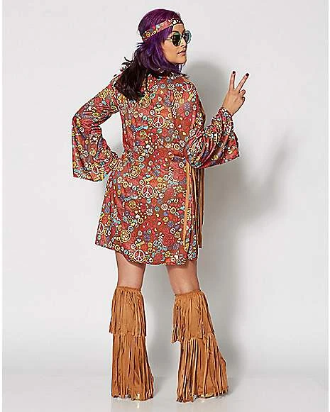 Adult Peace And Love Hippie Costume 5 Adult Peace And Love Hippie Costume - Image 5