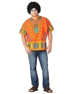 Adult Hippie Shirt Costume 10 Adult Hippie Shirt Costume -Christmas Central 01299023 a