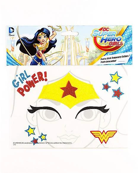 Wonder Woman Face Tattoo - DC Super Hero Girls 1 Wonder Woman Face Tattoo - DC Super Hero Girls