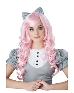 Pink Curls Doll Wig