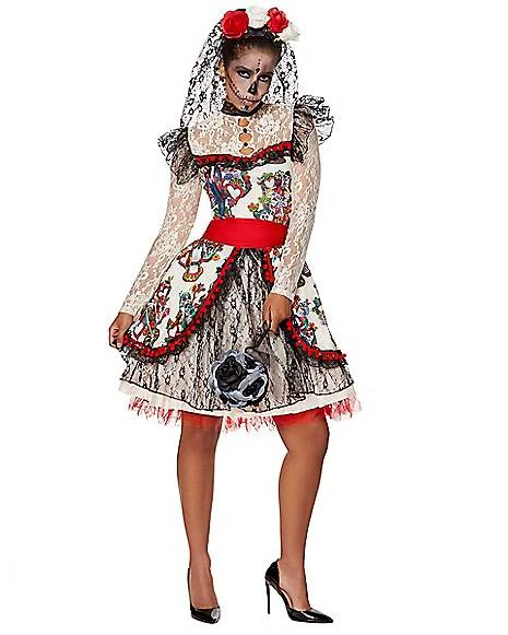 Adult Sugar Skull Bride Costume 1 Adult Sugar Skull Bride Costume