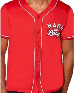 Hard And Long Baseball T-Shirt -Christmas Central 01356815 c