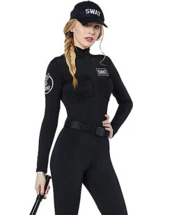 Adult SWAT Catsuit Costume -Christmas Central 01385749 c