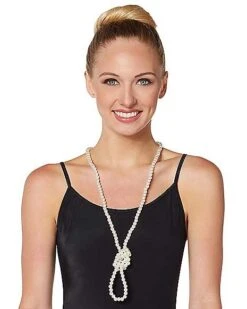 Faux Pearl Necklace -Christmas Central 01389675 d