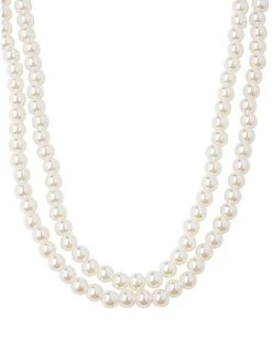 Faux Pearl Necklace -Christmas Central 01389675 e