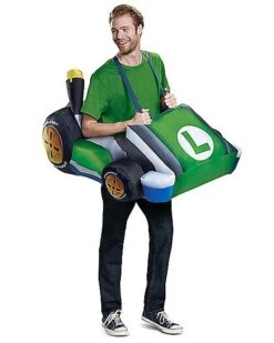 New Products 18 Adult Luigi Kart Inflatable Costume - Mario Kart