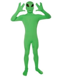Kids Green Alien Skin Suit Costume -Christmas Central 01414929 c