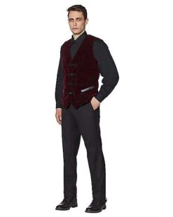 Velvet Victorian Vampire Vest 6 Velvet Victorian Vampire Vest -Christmas Central 01437722 c