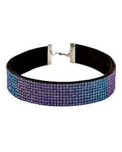 Ombre Rhinestone Choker Necklace