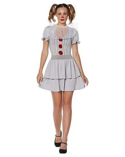 Adult Pennywise Dress Costume - It: Chapter Two -Christmas Central 01442730 c