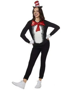 Adult Cat In The Hat Costume Kit - Dr. Seuss -Christmas Central 01443654 c