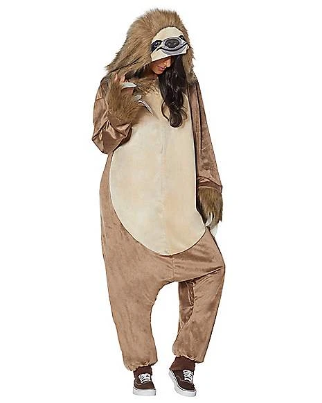 Adult Faux Fur Sloth Union Suit 1 Adult Faux Fur Sloth Union Suit