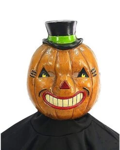 Vintage Pumpkin Half Mask -Christmas Central 01471630 c