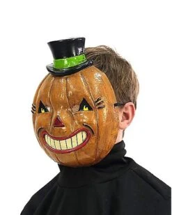 Vintage Pumpkin Half Mask -Christmas Central 01471630 d
