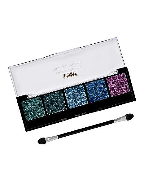 Cool Tones Glitter Makeup Palette 1 Cool Tones Glitter Makeup Palette