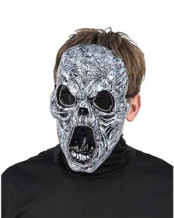 Light-Up EL Wire Wailing Spirit Half Mask -Christmas Central 01488154 e