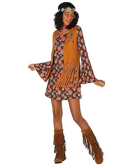 Adult Flower Power Hippie Costume 1 Adult Flower Power Hippie Costume