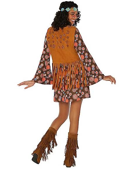Adult Flower Power Hippie Costume 2 Adult Flower Power Hippie Costume - Image 2