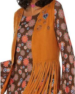 Adult Flower Power Hippie Costume 6 Adult Flower Power Hippie Costume -Christmas Central 01489517 c