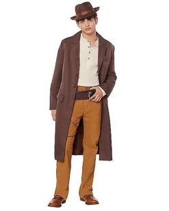 Adult Brown Trench Coat -Christmas Central 01492552 c