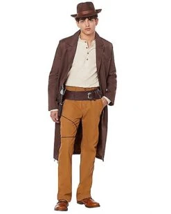 Adult Brown Trench Coat -Christmas Central 01492560 a