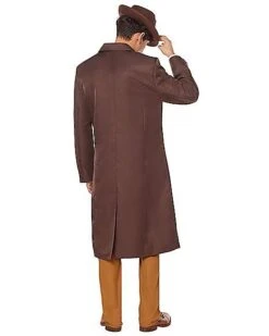 Adult Brown Trench Coat -Christmas Central 01492560 b