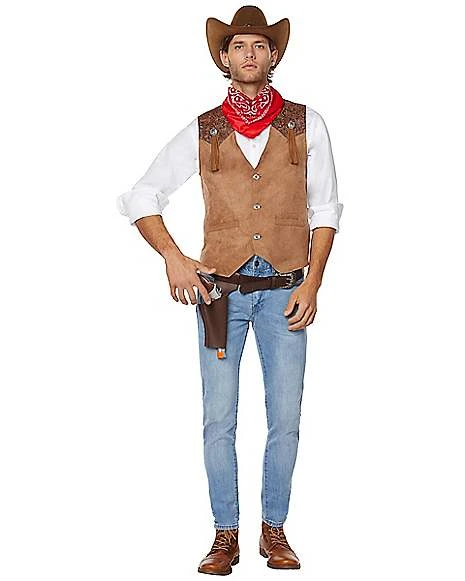 Adult Western Cowboy Plus Size Costume Kit 1 Adult Western Cowboy Plus Size Costume Kit