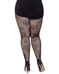 Witch Pentagram Fishnet Tights -Christmas Central 01502681 b