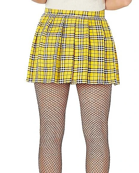 Adult Yellow Plaid Skirt 2 Adult Yellow Plaid Skirt - Image 2