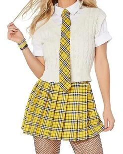 Adult Yellow Plaid Skirt 5 Adult Yellow Plaid Skirt -Christmas Central 01524511 c