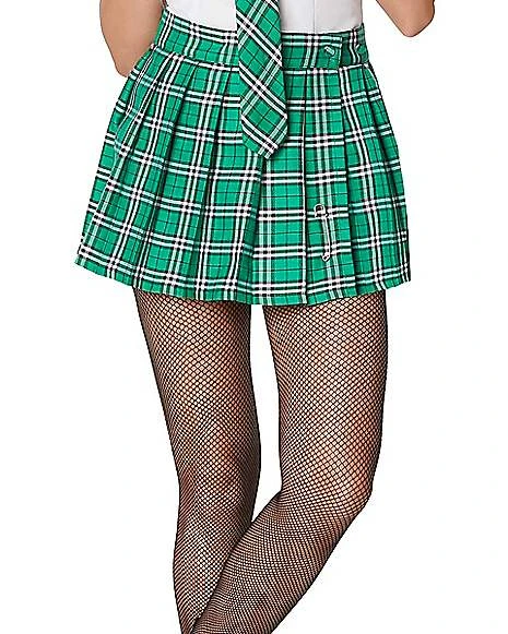 Adult Green Plaid Plus Size Skirt 1 Adult Green Plaid Plus Size Skirt