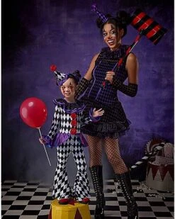 Adult Dark Clown Costume -Christmas Central 01533470 c