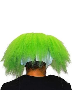Neon Green Hair Clown Full Mask 6 Neon Green Hair Clown Full Mask -Christmas Central 01551944 c