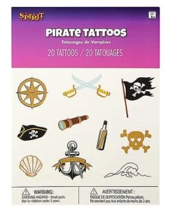 Pirate Temporary Tattoos -Christmas Central 01580620 d