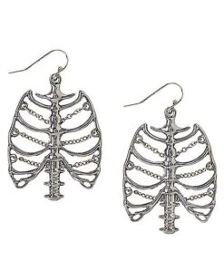 Skeleton Rib Cage Earrings