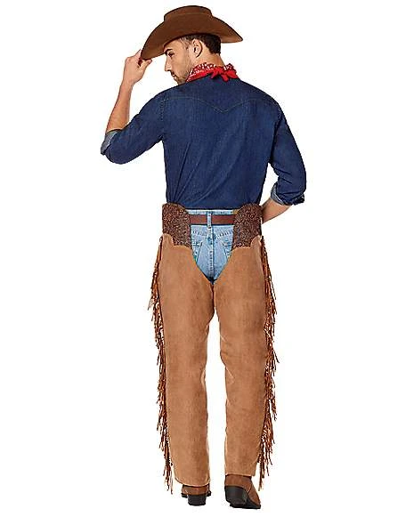 Adult Western Cowboy Chaps 2 Adult Western Cowboy Chaps - Image 2