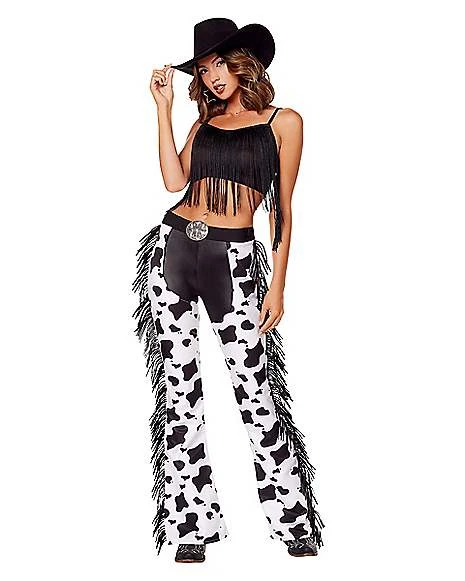 Adult Cow Print Chaps 1 Adult Cow Print Chaps