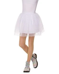Kids White Tulle Skirt