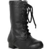 Kids Black Combat Boots