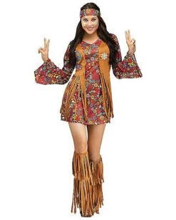 Adult Peace And Love Hippie Costume