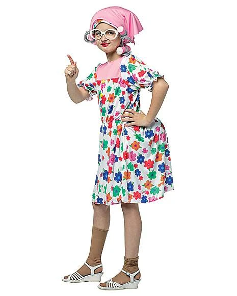 Kids Granny Dress Costume 1 Kids Granny Dress Costume