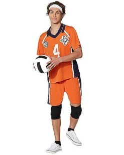 Adult Orange Volleyball Uniform Costume -Christmas Central 07423783 c