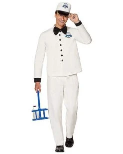 Adult Retro Milk Man Costume -Christmas Central 07574288 b