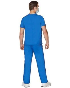 Adult Blue Medical Scrubs Costume -Christmas Central 07574312 d
