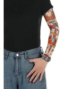 Punk Flower Sleeve Tattoo